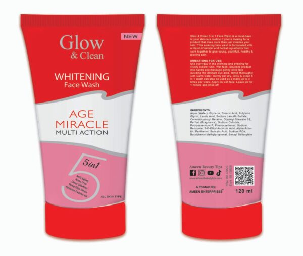 Glow and Clean Age Miracle Face Wash Instant Result 120 ML - Image 2