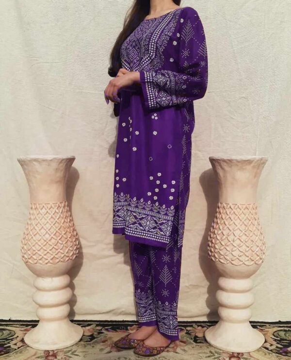 Summer Collection Linen Printed 2pc Dress Ready To Wear For Women - Image 6