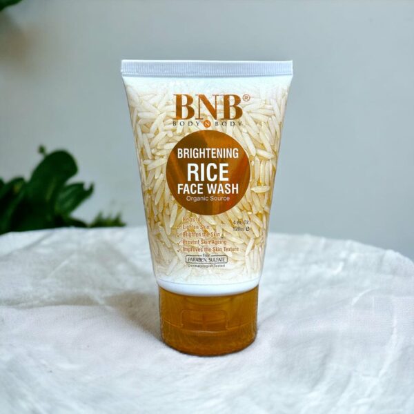 BNB Brightening Rice Face Wash Ideal for daily use on all skin types - 120 ML
