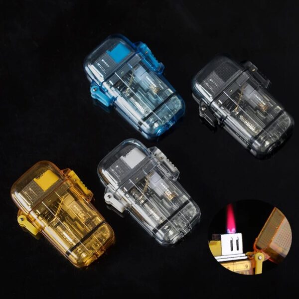 Fancy Transparent Heater Lighter | Refillable Fancy Lighter | Best Quality Transparent Lighter with Hard Plastic Material ( Without Box )